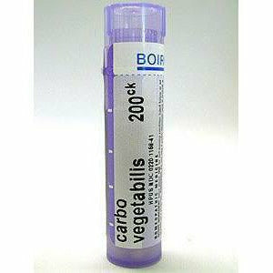 Boiron Carbo vegetabilis 200CK, 80 pellets, front of tube