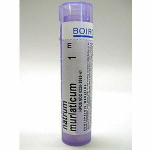 Boiron Natrum muriaticum 1M, 80 pellets, front of tube