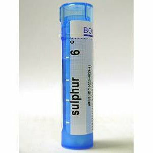 Boiron Sulphur 6C, 80 pellets, front of tube