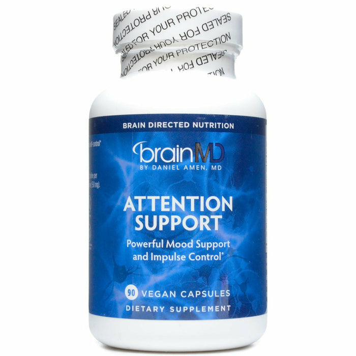 BrainMD Attention Support, 90 capsules, front of bottle
