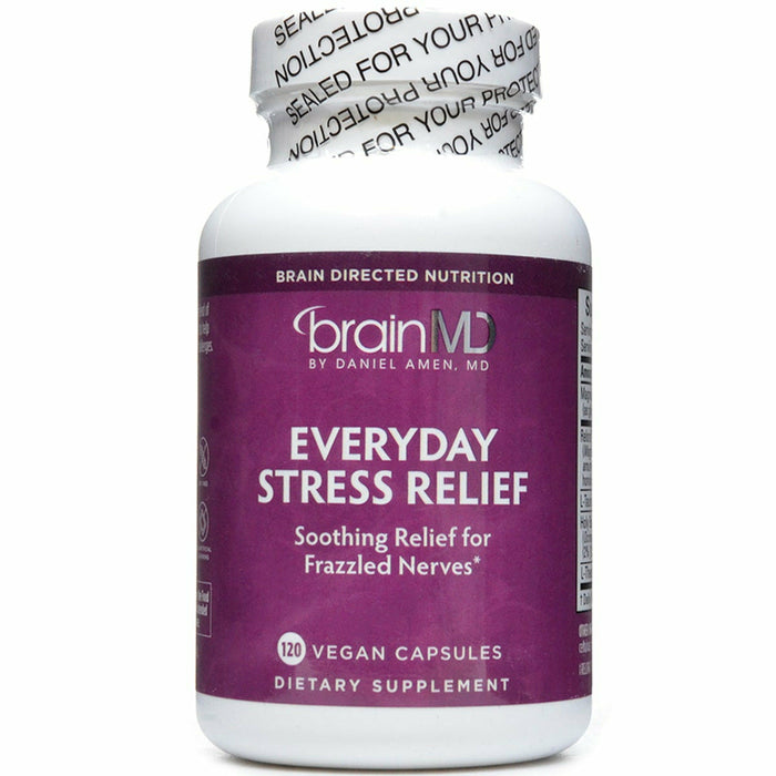 BrainMD Everyday Stress Relief, 120 capsules, front of bottle