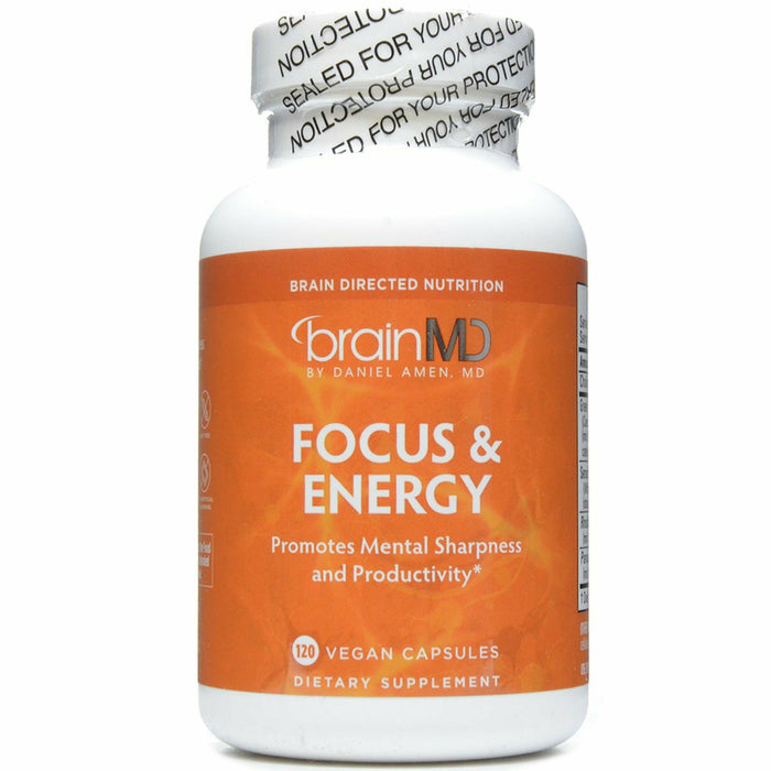 BrainMD Focus & Energy, 120 capsules, front of bottle