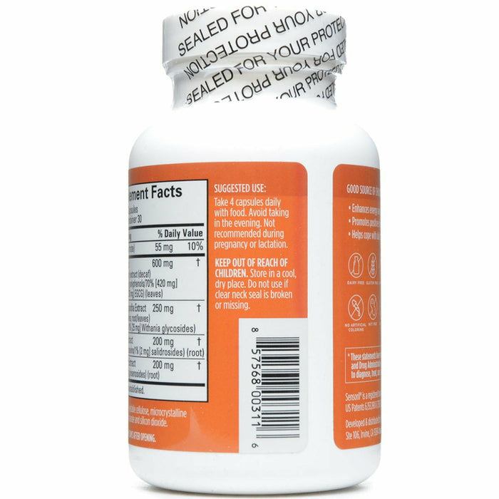 BrainMD Focus & Energy 120 capsules suggested use label