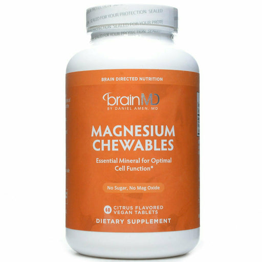 BrainMD Magnesium Chewables, 60 chewables, front of bottle