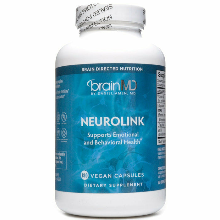 BrainMD NeuroLink, 180 capsules, front of bottle
