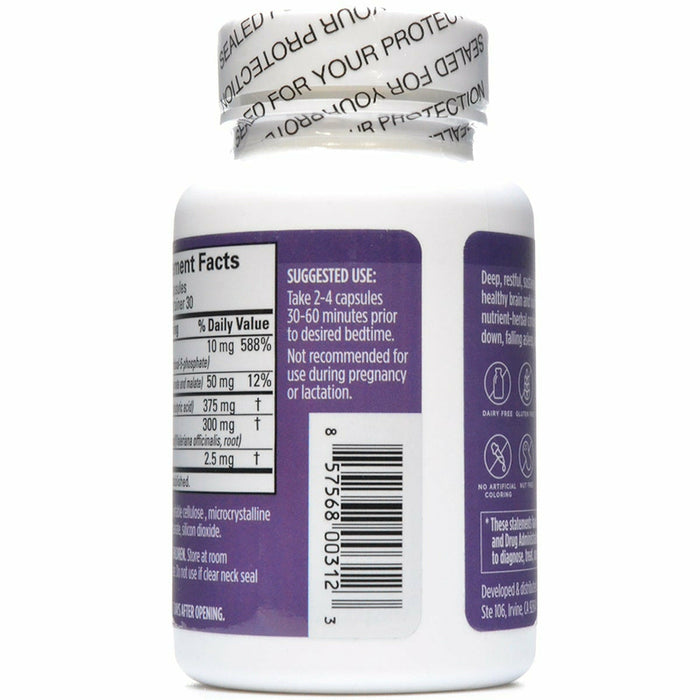 BrainMD Restful Sleep 60 capsules suggested use label