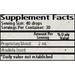 Wise Woman Herbals, Rhodiola (Rhodiola rosea) 2 fl. oz. Supplement Facts Label