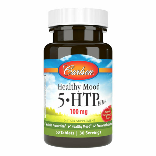 Carlson Labs 5-HTP Elite 100 mg, 60 tablets, front of bottle