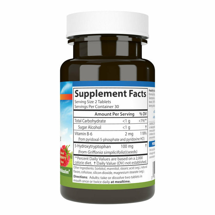 Carlson Labs 5-HTP Elite 100 mg 60 tablets supplement facts label
