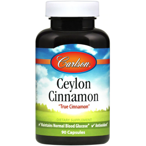Carlson Labs Ceylon Cinnamon 500 mg, 90 capsules, front of bottle