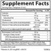 Carlson Labs Cod Liver Oil Liquid 250 mL supplement facts panel, close-up