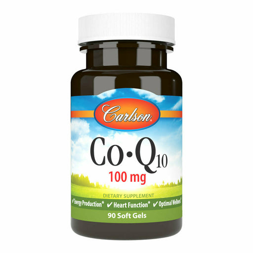 Carlson Labs CoQ10 100 mg, 90 softgels, front of bottle