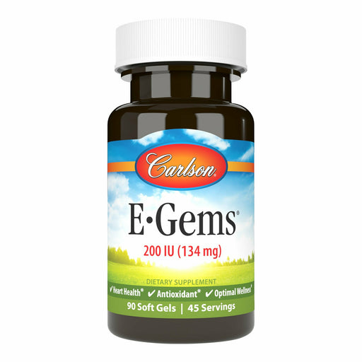 Carlson Labs E-Gems 200 IU, 90 softgels, front of bottle