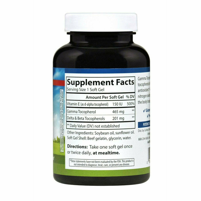 Carlson Labs Gamma Egems 120 softgels supplement facts label