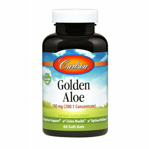 Carlson Labs Golden Aloe, 60 softgels, front of bottle