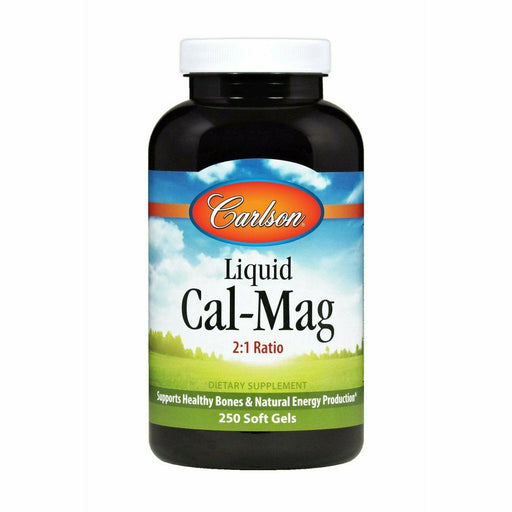 Carlson Labs Liquid Cal-Mag, 250 softgels, front of bottle