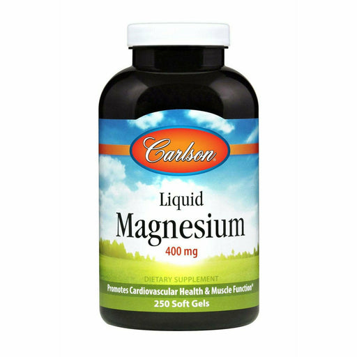 Carlson Labs Liquid Magnesium 400 mg, 250 softgels, front of bottle
