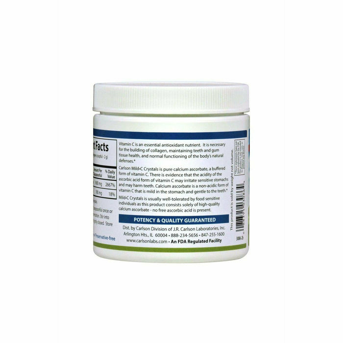 Carlson Labs Mild-C Crystals 6 oz suggested use label