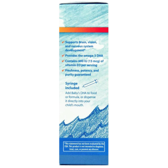 Carlson Labs Norwegian Baby's DHA 2 fl oz box side panel