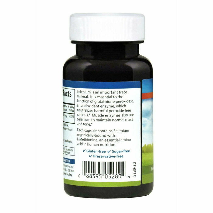 Carlson Labs Selenium 200 mcg 60 capsules suggested use label