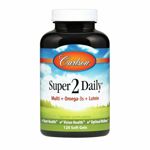 Carlson Labs Super 2 Daily, 120 softgels, front of bottle