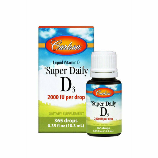 Carlson Labs Super Daily D3, 0.37 fl oz, front of box