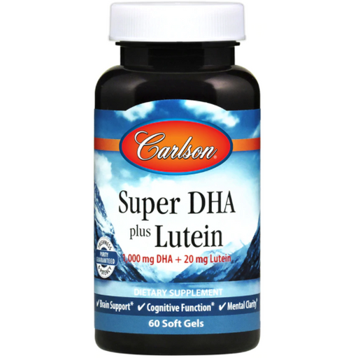 Carlson Labs Super DHA + Lutein, 60 softgels, front of bottle