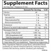Carlson Labs The Very Finest Fish Oil Liquid Orange 500 mL supplement facts panel, close-up