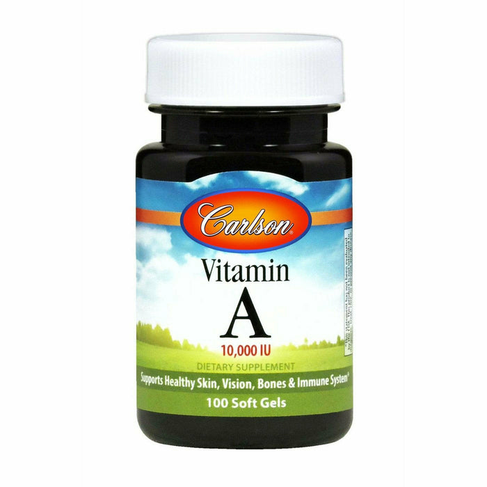 Carlson Labs Vitamin A Natural 10000 IU, 100 softgels, front of bottle