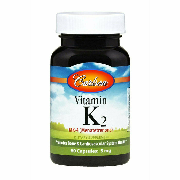 Carlson Labs Vitamin K2 (as MK-4) 5 mg, 60 capsules, front of bottle