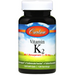 Carlson Labs Vitamin K2 as MK-7, 120 softgels, front of bottle
