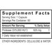 Protease 375K 60 caps by Transformation Enzyme Supplement Facts Label