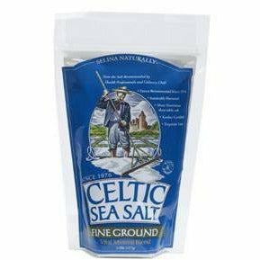 Celtic Sea Salt Fine Ground Sea Salt, 1/2 lb, front of bag