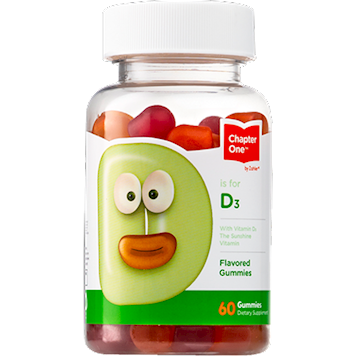 Chapter One D is for D3, 60 gummies, front of bottle