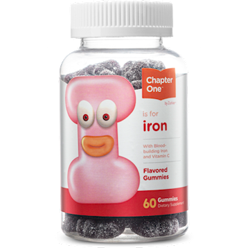 Chapter One I is for Iron, 60 gummies, front of bottle