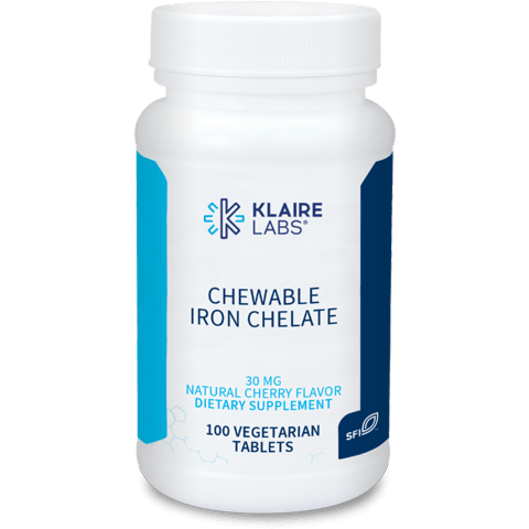 Klaire Labs, Chewable Iron Chelate 100 tabs