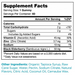 Chapter One, I is for Immunity 60 gummies Supplement Facts Label