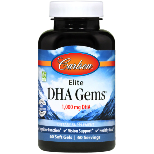 Elite DHA Gems 1000 mg 60 softgels by Carlson Labs