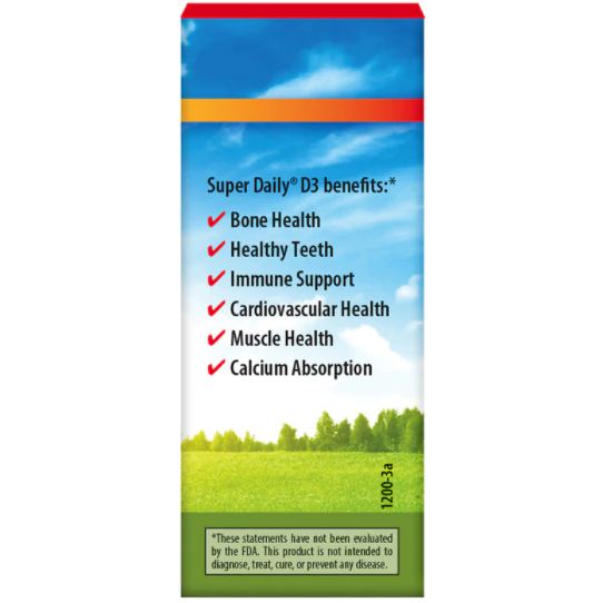 Super Daily D3 6000 IU 10.3 mL by Carlson Labs Side A