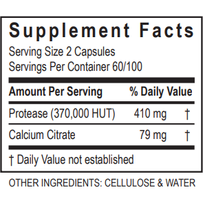 PureZyme by Transformation Enzyme Supplement Facts Label