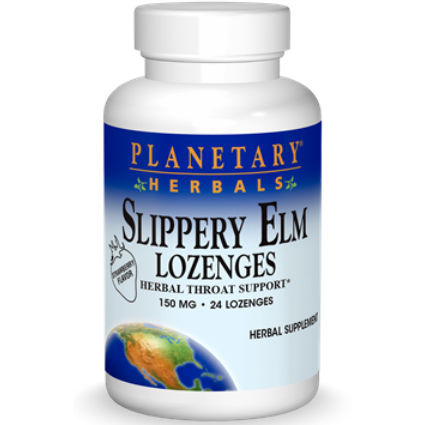 Slippery Elm Lozenges: Strawberry | 24 loz | Planetary Herbals