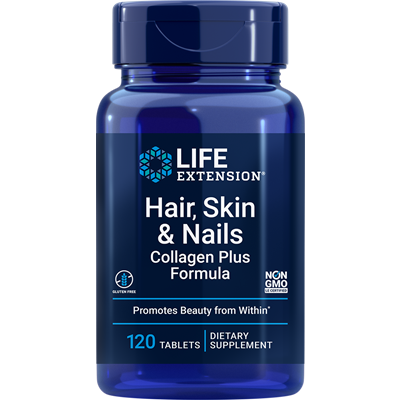 Hair, Skin & Nails Collagen Plus Formula 120 tabs by Life Extension