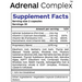 Adrenal Complex 60 vegcaps by Professional Botanicals Supplement Facts Label