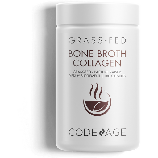 CodeAge Bone Broth Collagen, 180 capsules, front of bottle