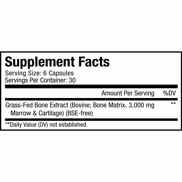 CodeAge, Bone Marrow 180 Capsules Supplement Facts Label