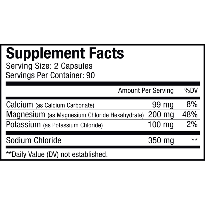 CodeAge Keto Electrolytes 180 capsules supplement facts label