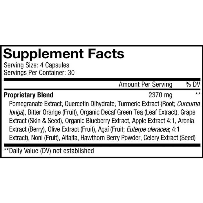CodeAge Polyphenols 120 capsules supplement facts label