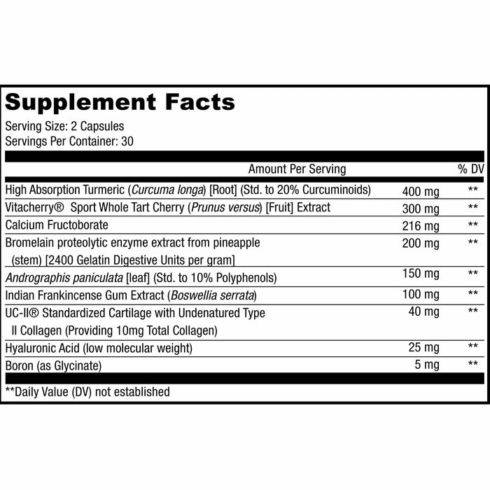 CodeAge Supreme Joint Health 60 capsules supplement facts label