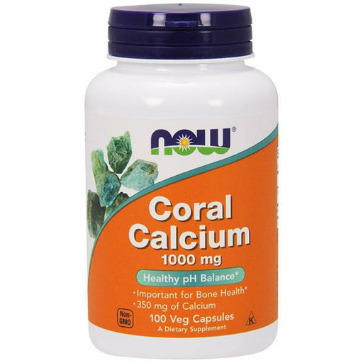 NOW, Coral Calcium 1000 mg 100 vcaps