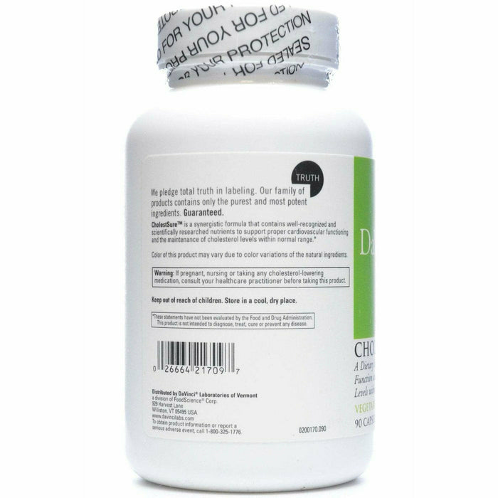 DaVinci Labs CholestSure 90 capsules side label